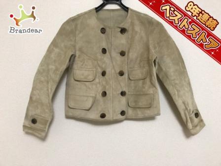 ルイヴィトン LOUIS VUITTON ジャケット サイズ38 M ベージュ レディース スエード