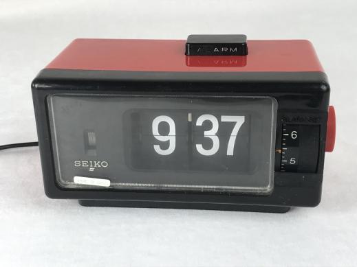 昭和レトロ セイコー SEIKO パタパタ時計 赤 置時計 デジタル時計 動作