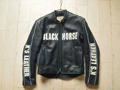 パッド付き KADOYA BLACK-HORSE ライダースジャケット（希少