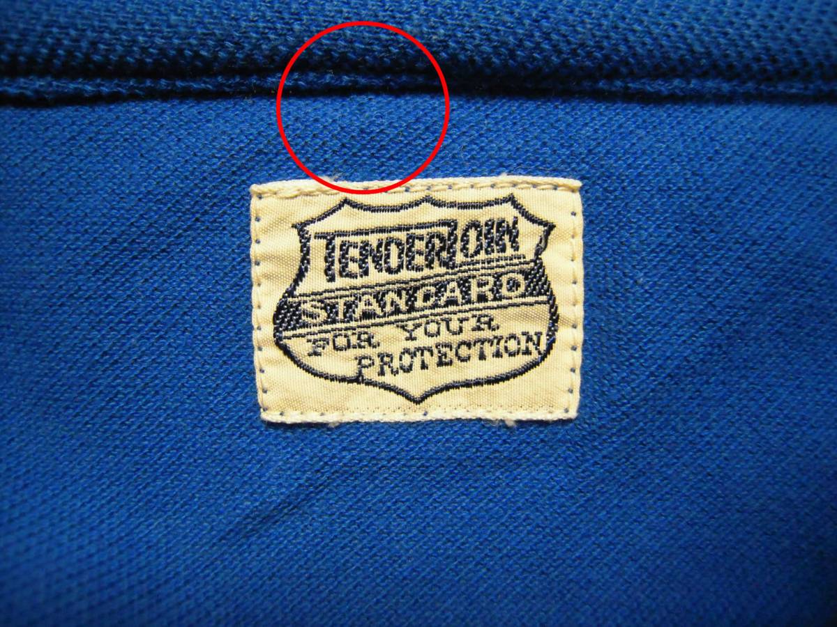 ★美品★ TENDERLOIN(テンダーロイン) WORK POLO ポロシャツ 青 S