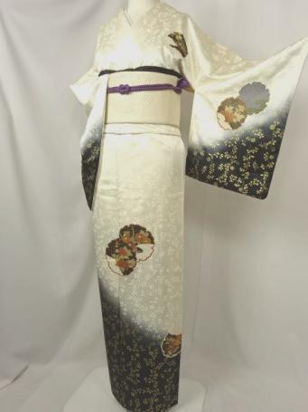 豆菊*雪輪紋に薫る花情緒＊シックな趣に聡明な
