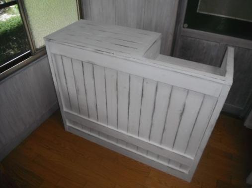  ホワイトシャビー レジ用凹み付 カウンター 1200(テーブル、机)｜売買されたオークション情報、yahooの商品情報をアーカイブ公開 - オークファン テーブル、机