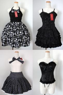 白黒ゴスロリ4点セット モノトーン ワンピース ジャンパースカート コルセット スカート リボン ロリータ ゴスパンク Mサイズ 売買されたオークション情報 Yahooの商品情報をアーカイブ公開 オークファン Aucfan Com