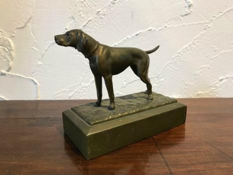 英国　アンティーク　犬　ポインター　ペーパーウェイト　オブジェ　置物　デスク小物