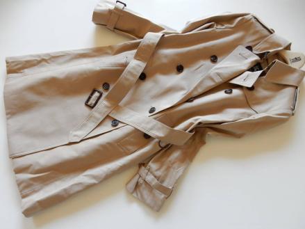 ■売切 バーバリー BURBERRY ライナー付き [素敵なデザイン] 美トレンチコート 36 ベージュ 美品 レディース 春