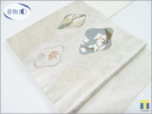 鬼しぼ縮緬 正絹 金彩 逸品 平和屋着物○九寸名古屋帯 九寸名古屋帯