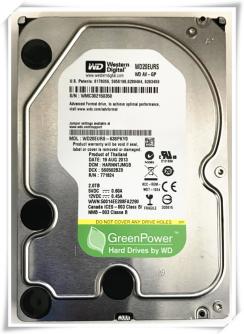 中古 WDC　WD20EURS-63SPKY0 2TB　即決送料無料 0328009