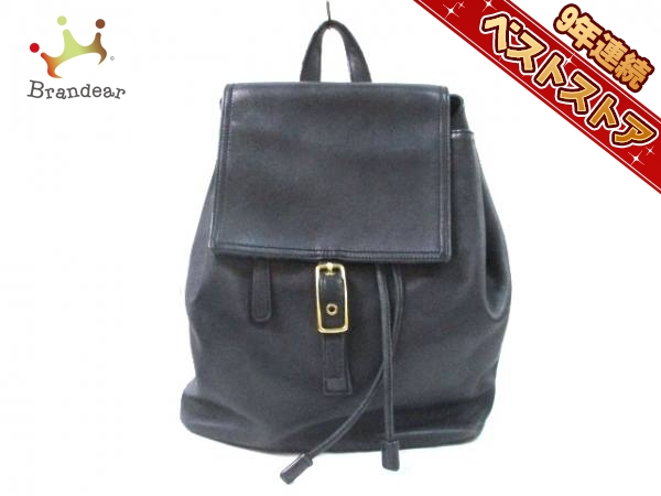 コーチ COACH バッグ リュックサック レザー 黒 9827 - ジャンル