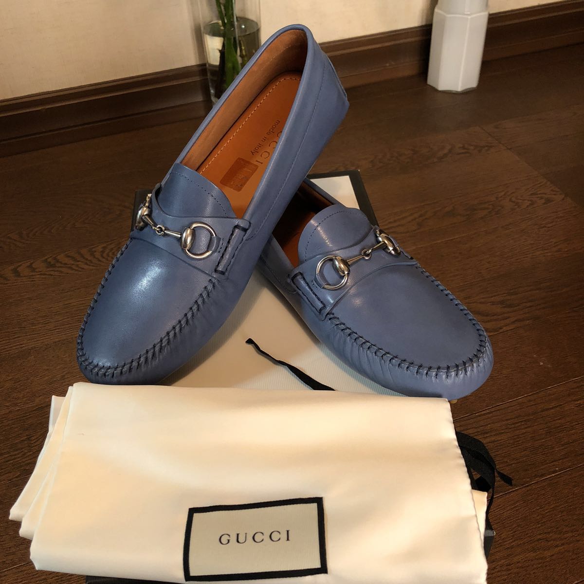 ドライビングシューズ メンズ グッチ レザー (GUCCI GUCCI ホース 