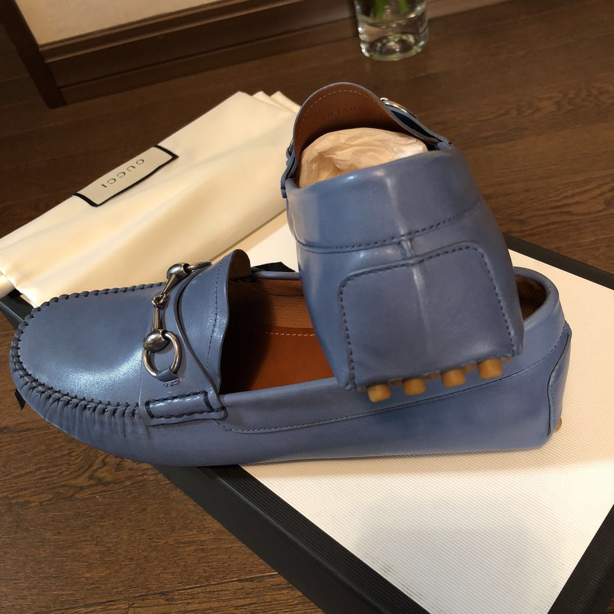 ドライビングシューズ メンズ グッチ レザー (GUCCI GUCCI ホース 