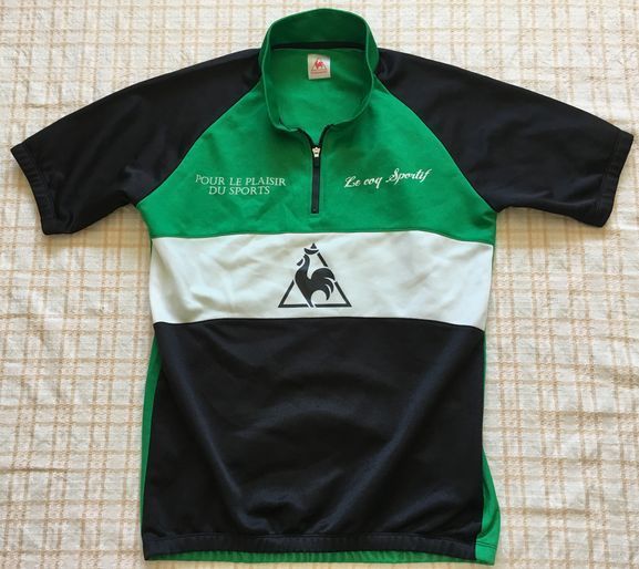 ★le coq sportif★グリーン×黒×白★ハーフジップ★L★_2