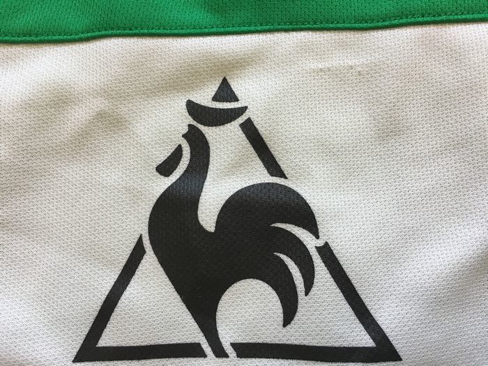 ★le coq sportif★グリーン×黒×白★ハーフジップ★L★_5