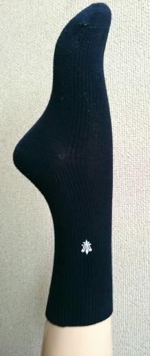 八代白百合学園☆指定靴下22～24cm★紺ソックス◆校章
