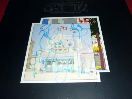 直筆サイン入りレコード LED ZEPPELIN