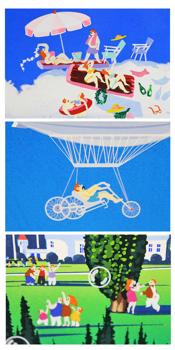 ヒロ・ヤマガタ作シルクスクリーン「スカイフェスティバル」 ヒロ ii18