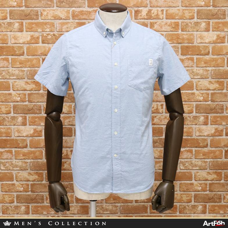 人気セール，格安 FINGER FOX AND SHIRTS 日 XLサイズ 日本製 半袖シャツ Pointer 40 オーガニック コットン ボタンダウン 青 無地 17春夏 o306 XL(半袖シャツ)｜売買されたオークション情報、yahooの商品情報をアーカイブ公 男性用