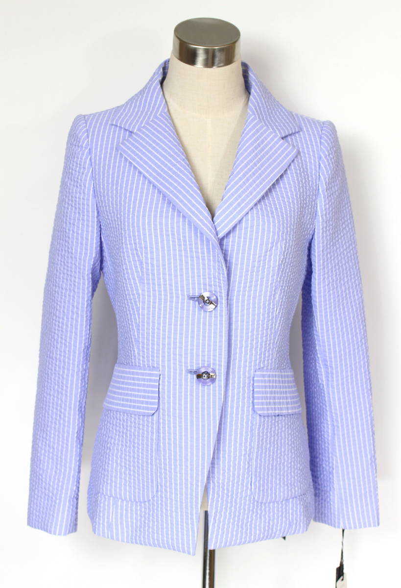 新品5.2万 9号 ジャケット 春夏 マダムジョコンダ ラピーヌ 日本製 青