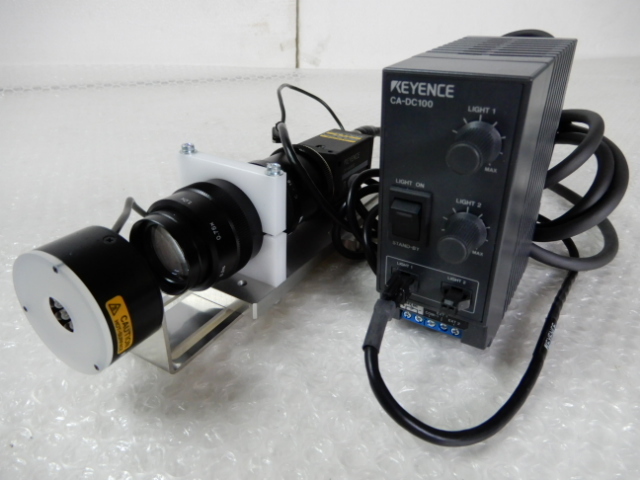 KEYENCE キーエンス デジタル高速カラーカメラ CV-H035C 照明コントローラー CA-DC100 LED照明 白色リング CA-DRW4F セット