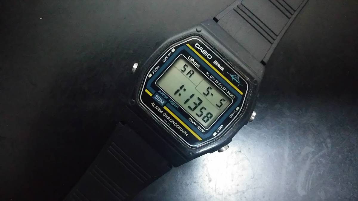 CASIO カジキ ALARM CHRONOGRAPH W-36デジタル美品