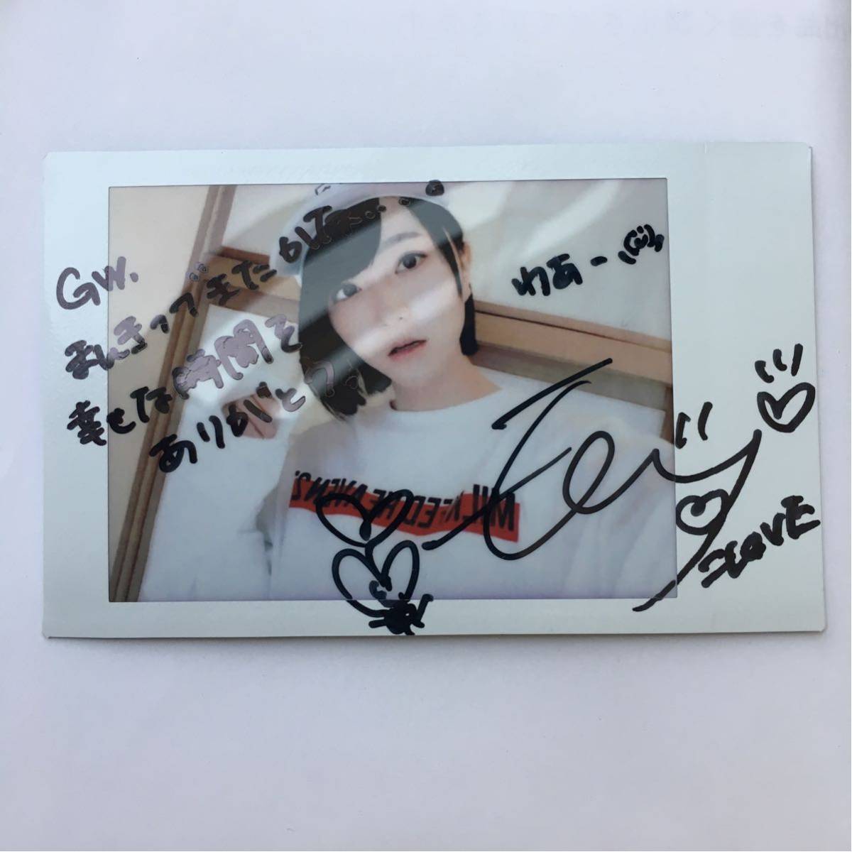 野口衣織 イコラブ チェキ - 直筆 直筆サイン入り メルカリ ＝LOVE 