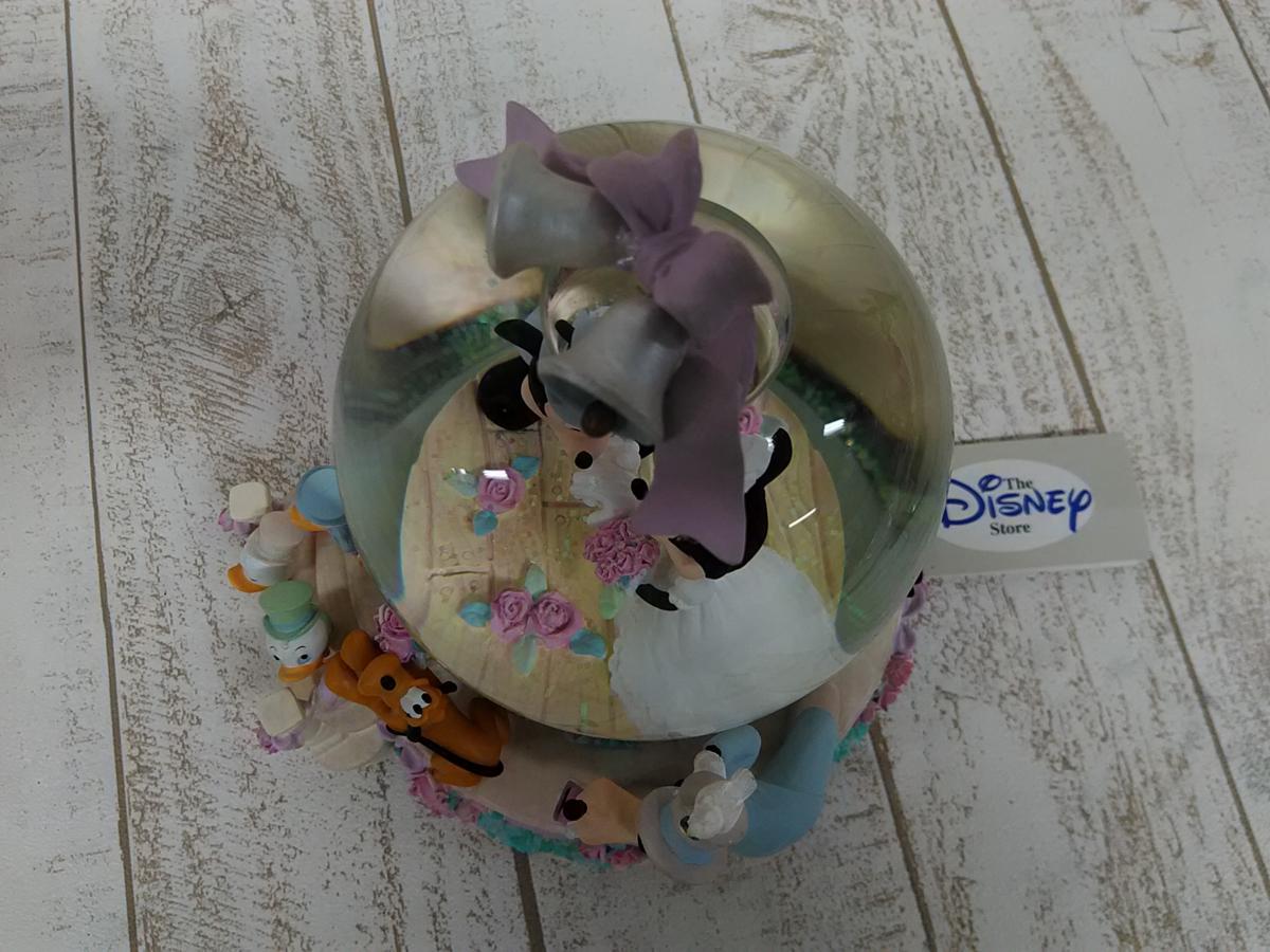 ディズニー ミッキー＆ミニー スノードームオルゴールフィギュア 
