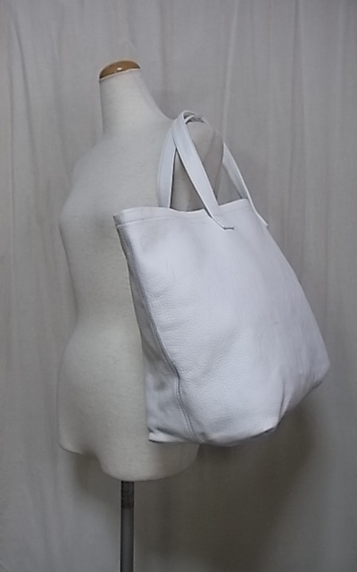 お値下げ]MARGARET HOWELL レザー トートバッグ ホワイト