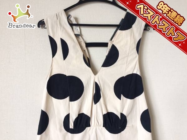 マルニ MARNI ワンピース サイズ38 S アイボリー×黒 レディース ドット