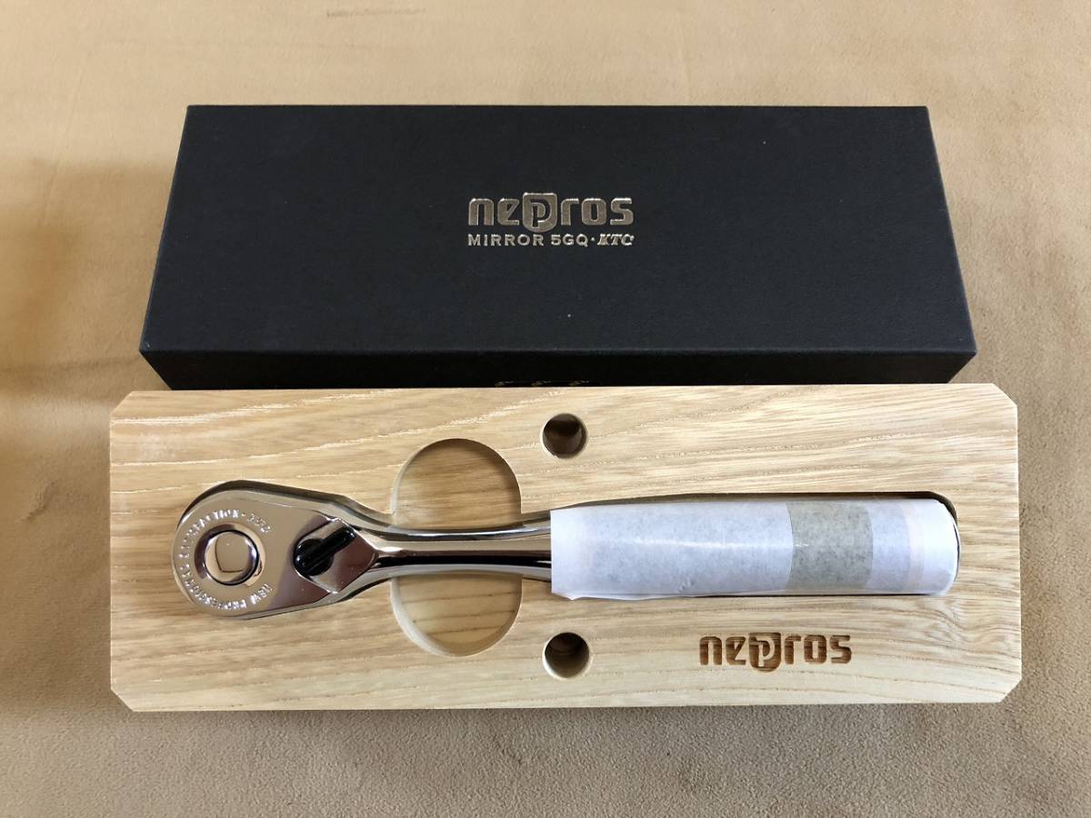 ネプロス nepros 9.5sq.木柄ラチェットハンドル NBR3CG 緑 ラチェット 