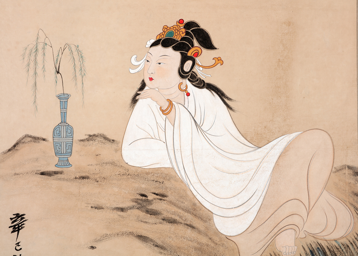 中国美術 掛軸 肉筆紙本 民国時代 Republic 【名家藏出】 掛軸 肉筆紙本