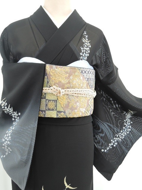 ゆめsaku 美品 夏着物 正絹 高島屋謹製 絽 手縫い 小紋 P-182 ゆめsaku