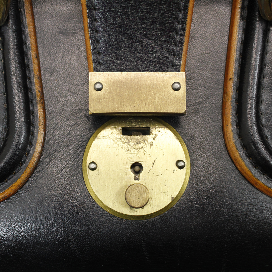 美品 HONOUR アナー 本革 オールレザー ボストンバッグ 黒 ブラック 日本製