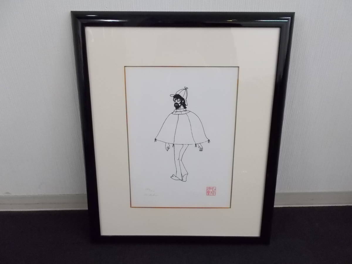 ビートルズ　ジョン・レノン　John Lennon リトグラフ額装　限定3000 John Lennon ジョン レノン 絵 絵画 リトグラフ？ 283/300 額装