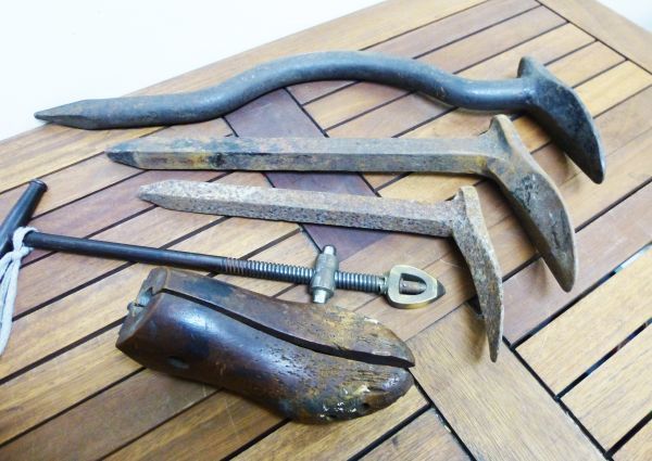 アンティーク アイアン 靴職人 叩き台 鉄 靴修理台 シューズキーパー インダストリアル オブジェ シャビー レトロ ヴィンテージ