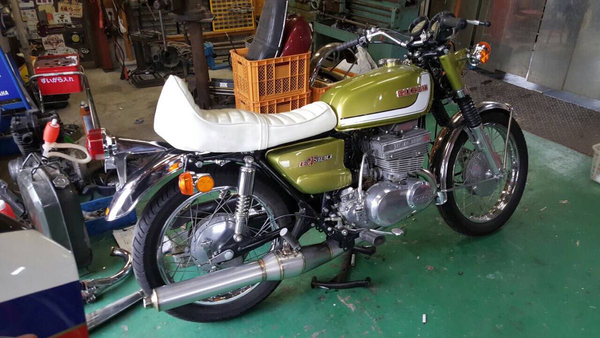ヒヅキ管 ヒヅキ集合管 ヒヅキ集合チャンバー ヒヅキマフラー 350SS