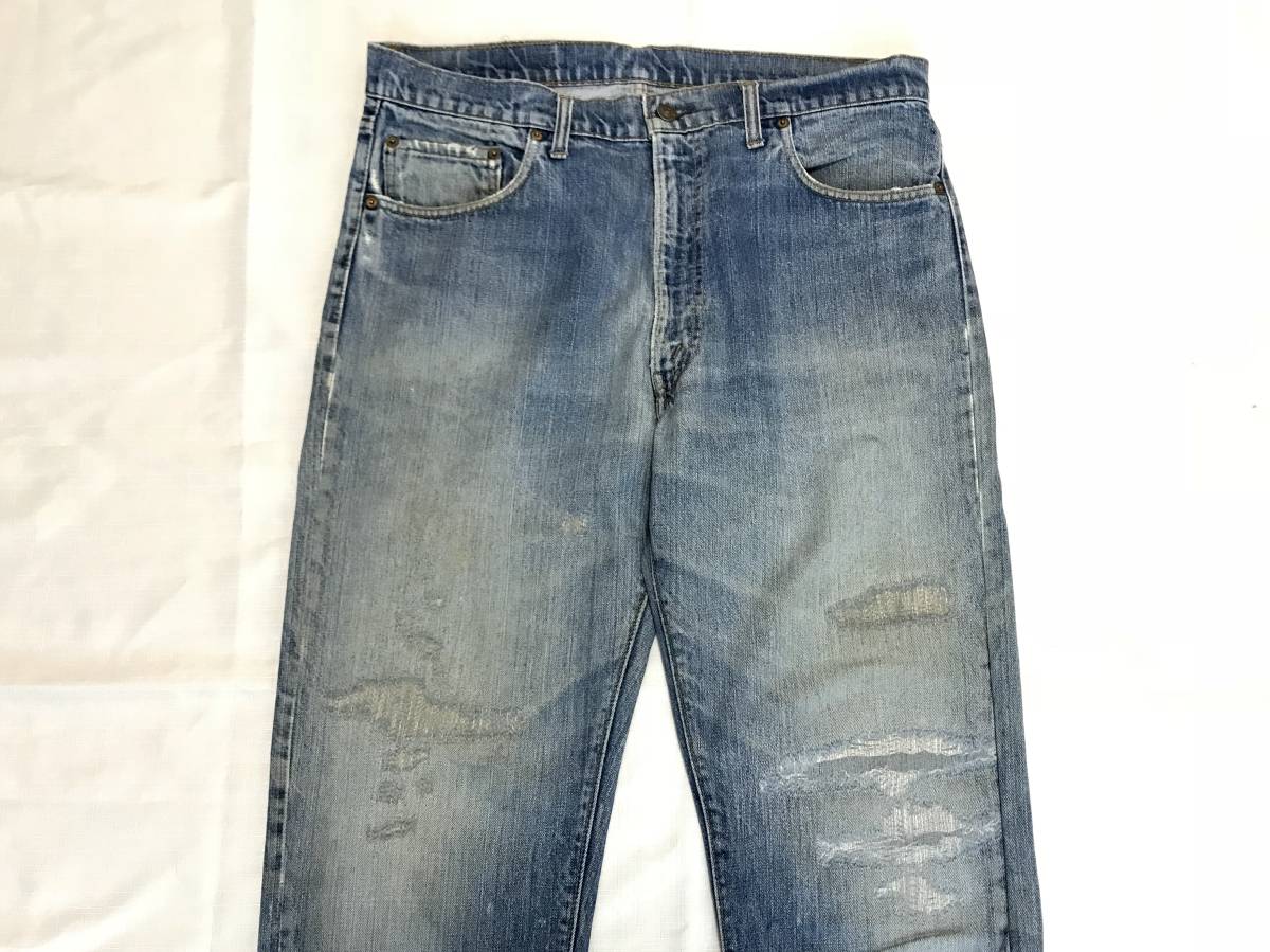 70sビンテージ LEVIS505 66前期 シングル インディゴ デニム W38 1977 