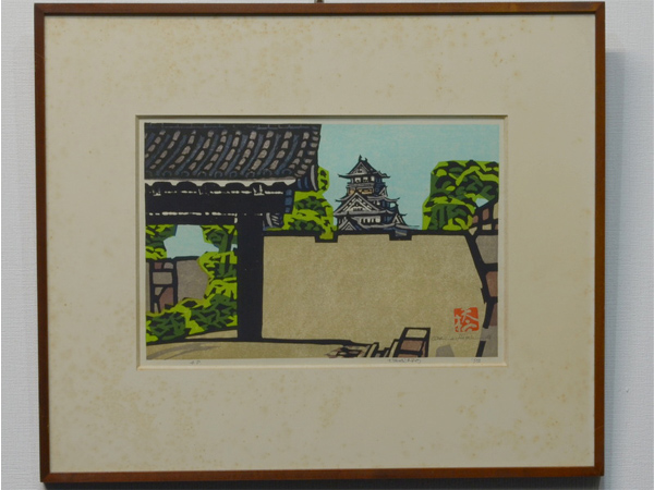 a-1☆日吉 守 木版画 「夕立」 初版物 | TSUM1947.BY