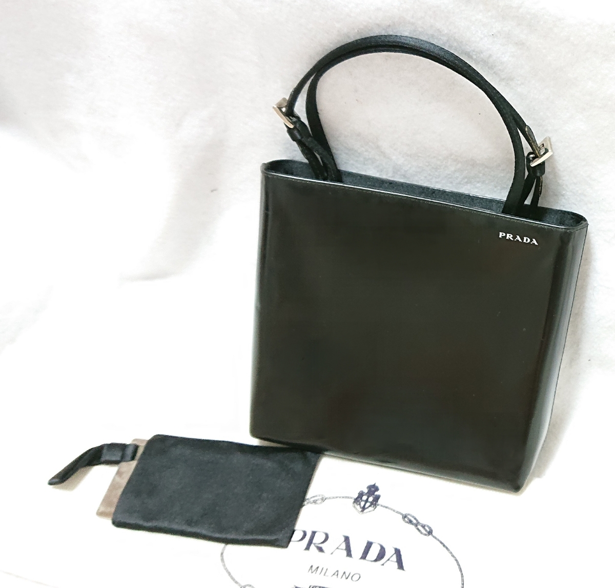 正規品】PRADA☆ハンドバッグ☆パーティー☆上質レザー☆エナメル