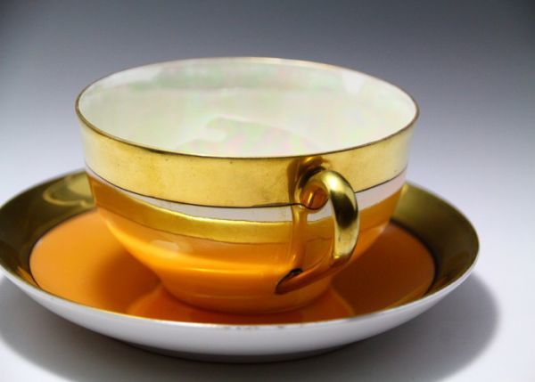 最高峰 超稀少 オールドノリタケ Old Noritake 1921年+ 鬱金色金彩