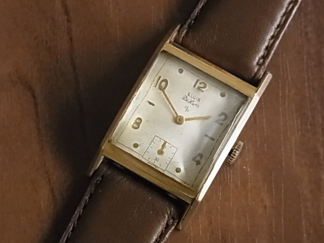 ELGIN デラックス エルジン USA製 最終値下1945年エルジン 10金張 手巻き