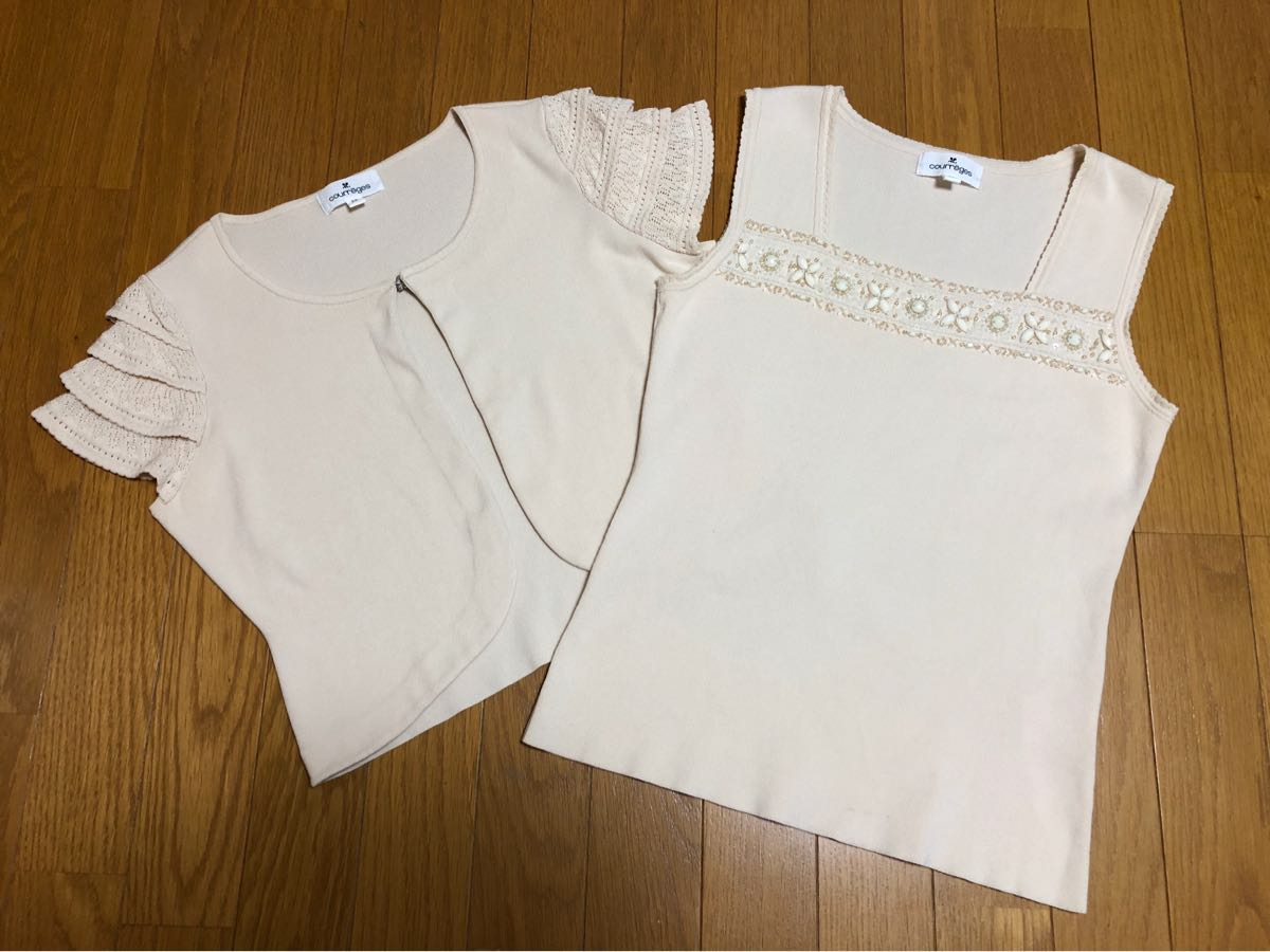 クレージュ 定価6万円 アンサンブルニット 38 ボレロ カーディガン 