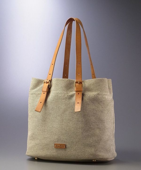 A5764◇ポールスミス/Paul Smith*レディース*キャンバス×レザー*巾着型*