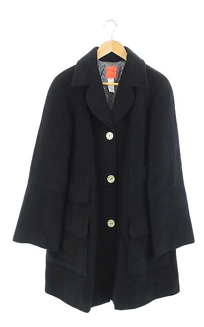 クリスチャンラクロワ CHRISTIAN LACROIX コート ロング 42 黒 /HK 