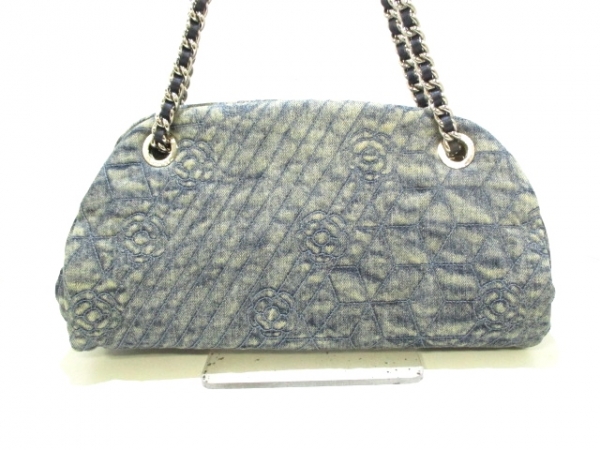 シャネル CHANEL バッグ ショルダーバッグ デニム ネイビー×シルバー