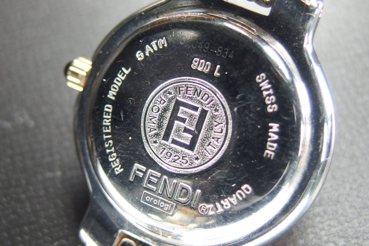 稼働 美品 フェンディ 900L 腕時計 レディース クォーツ コンビ 美品 FENDI フェンディ 900L GPxSS コンビ QZ デイト ラウンド