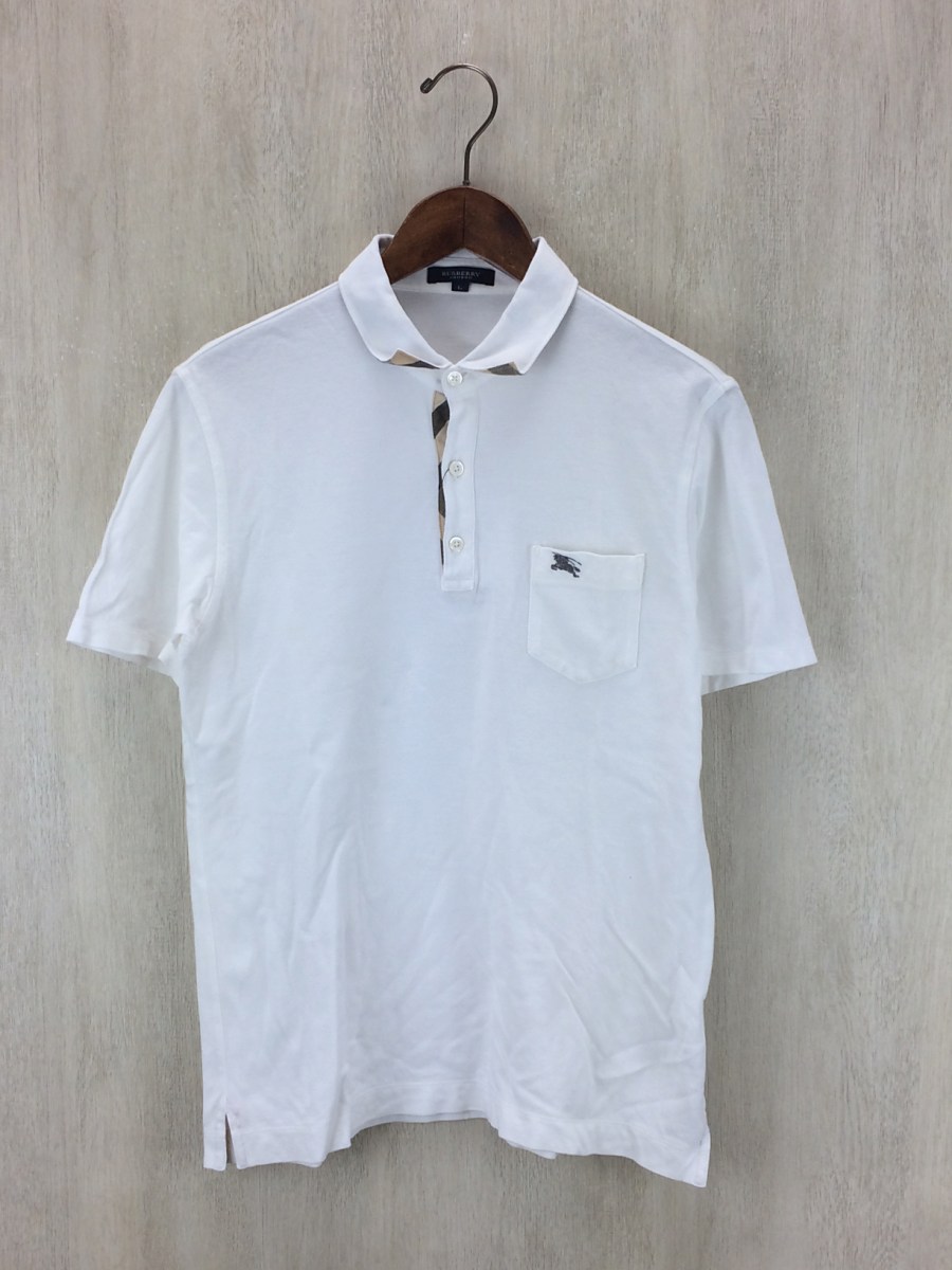 BURBERRY◇バーバリー/ロンドン/ポロシャツ/L/コットン/WHT/A1P28-522