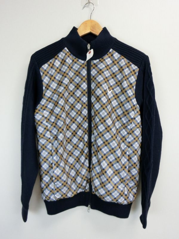 キャロウェイ ニットジャケット ネイビー×レッド ボーダー メンズ M