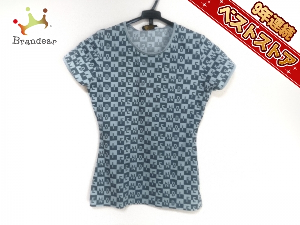 フェンディ FENDI トップス 半袖Tシャツ サイズ42 M ライトブルー 