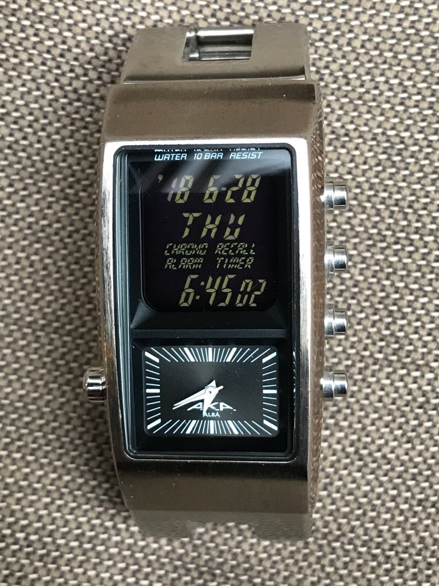 Seiko Alba Aka 腕時計 V091 5000 デジアナ アンティーク メンズ 腕時計 レア アナデジ セイコー アルバ 売買されたオークション情報 Yahooの商品情報をアーカイブ公開 オークファン Aucfan Com