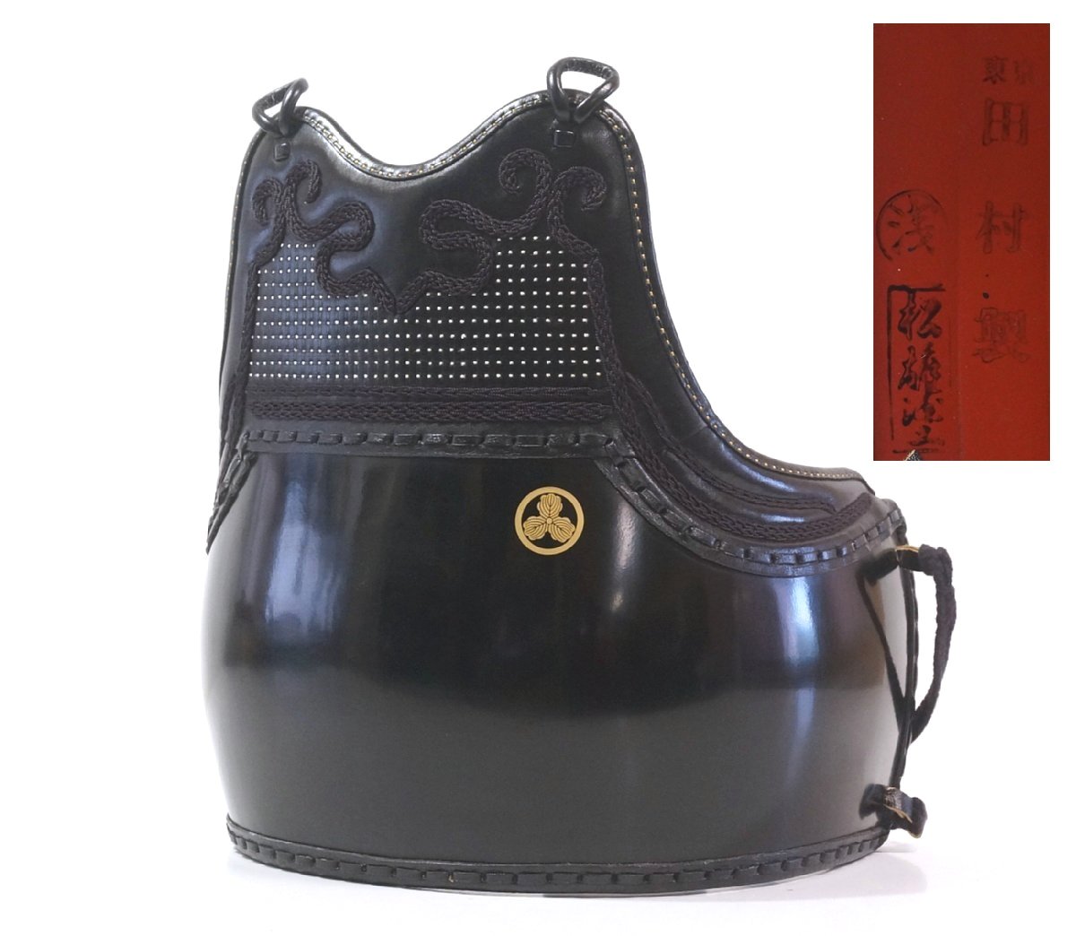 t1808◇胴単品◇竹胴43本立◇松勘◇浅野製◇三階松白碁盤刺胸◇二 