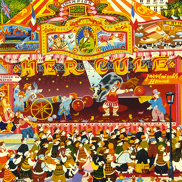 2133真作 ヒロヤマガタ ヘラクレスファミリー シルクスクリーン 2133